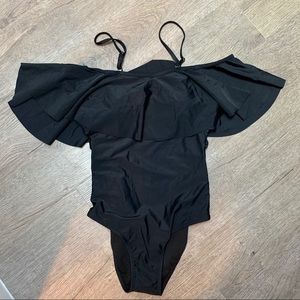 NWT Black Bathing Suit with Cutouts along …